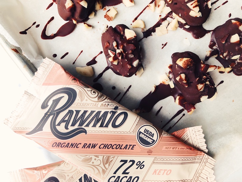 Raw Chocolate Covered Stuffed Dates